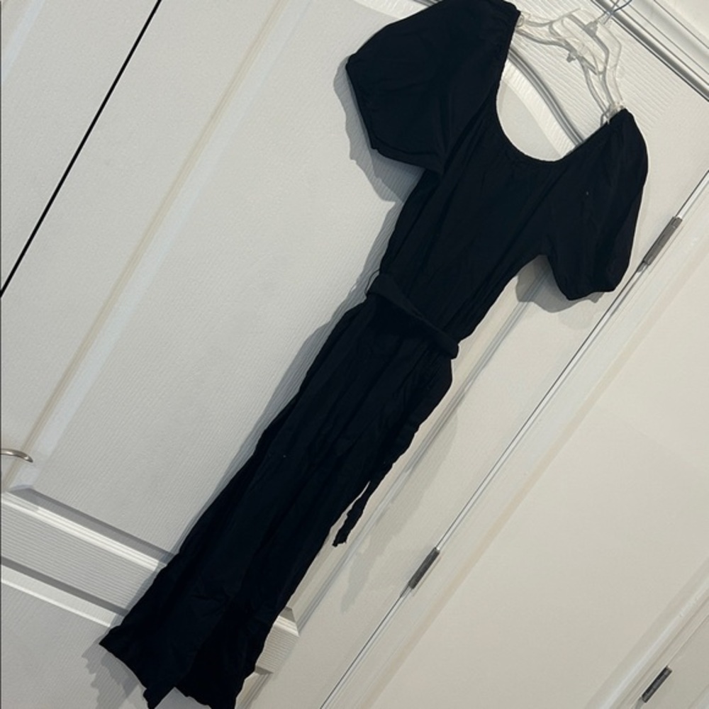 FREE PEOPLE- XS black linen feel Women's Dress